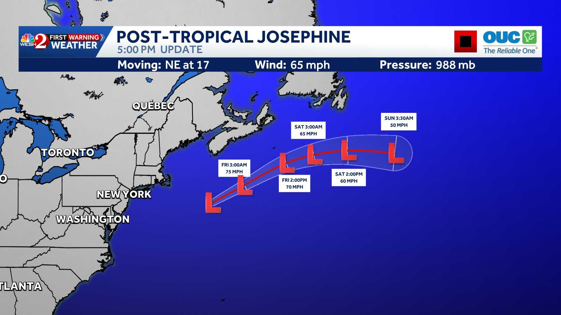 Tracking Subtropical Storm Josephine: Maps, spaghetti models — WESH 2 Orlando