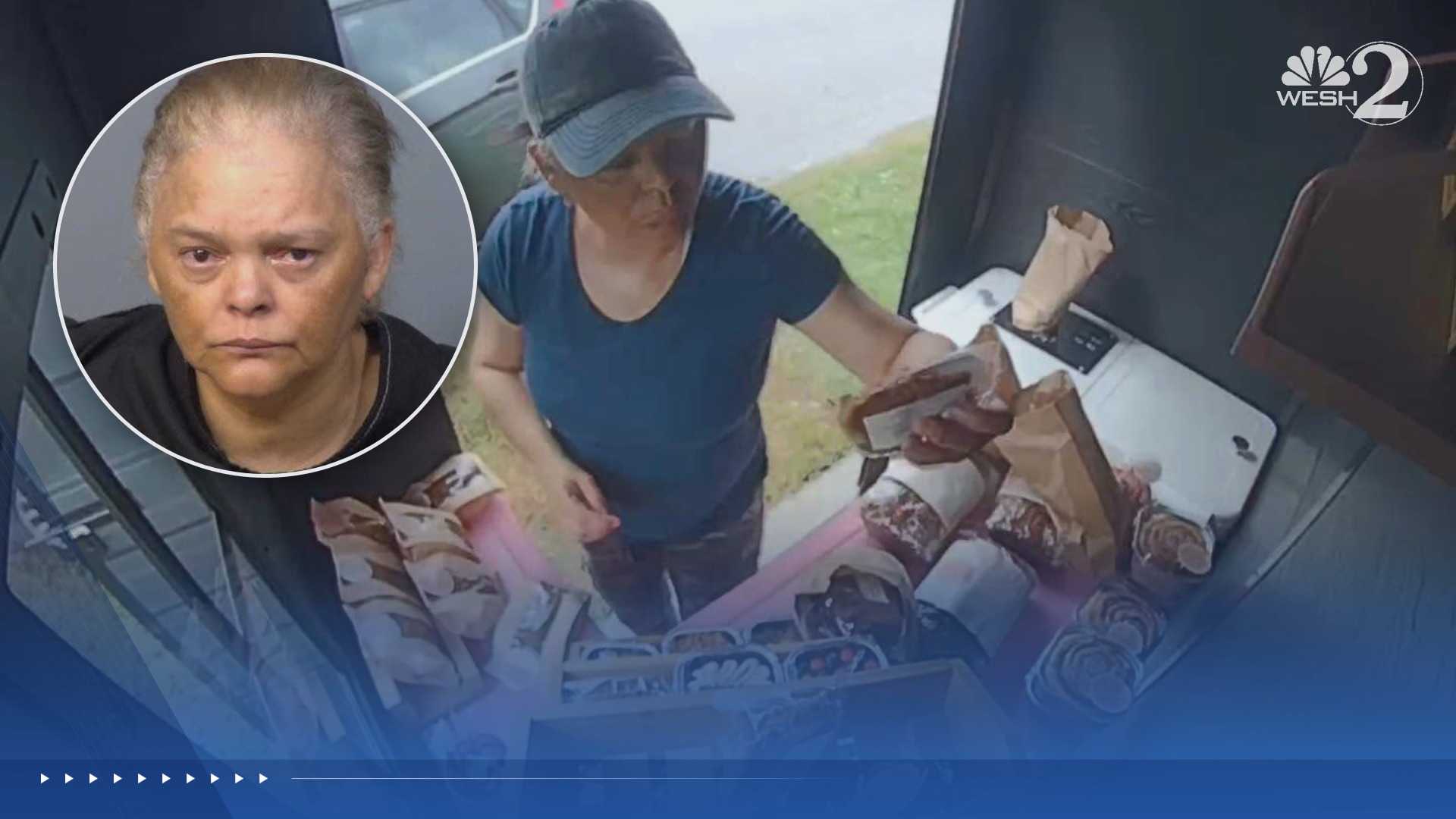 'Bake stand bandit': Video catches Brevard County woman accused of stealing 58 pastries from stand — WESH 2 Orlando
