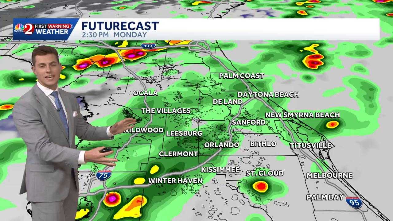 Orlando Weather: High coverage of rain continues into the work week — WESH 2 Orlando, Altamonte Springs Community news