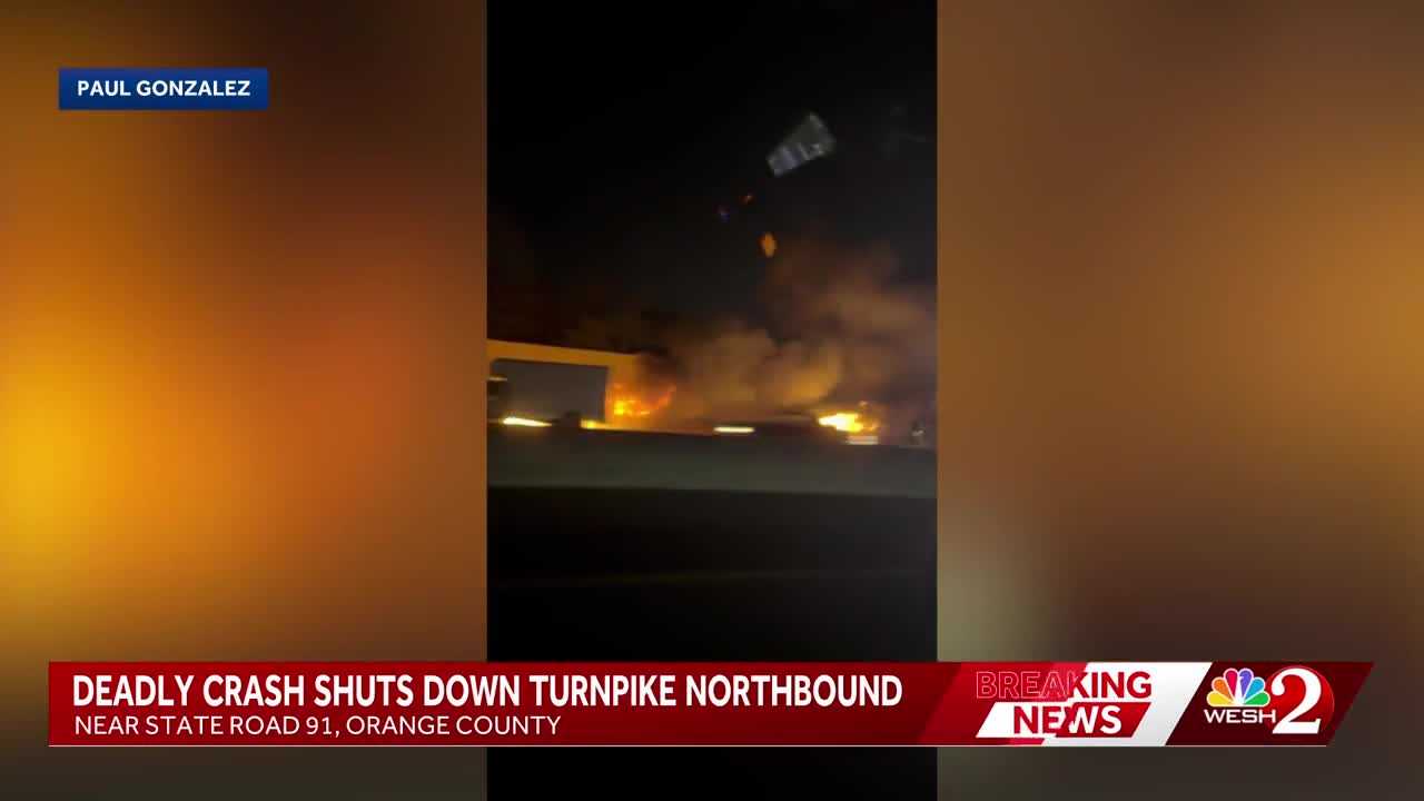 Six killed in fiery crash on Florida’s Turnpike in Orange County, troopers say — WESH 2 Orlando, Altamonte Springs Community news