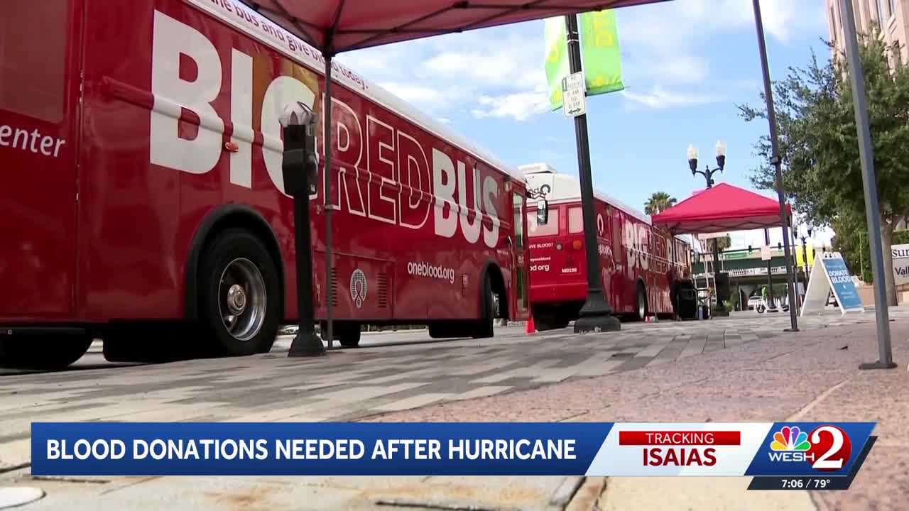 OneBlood calls for donations as Hurricane Isaias disrupts collections — WESH 2 Local Orlando, Altamonte Springs Health news