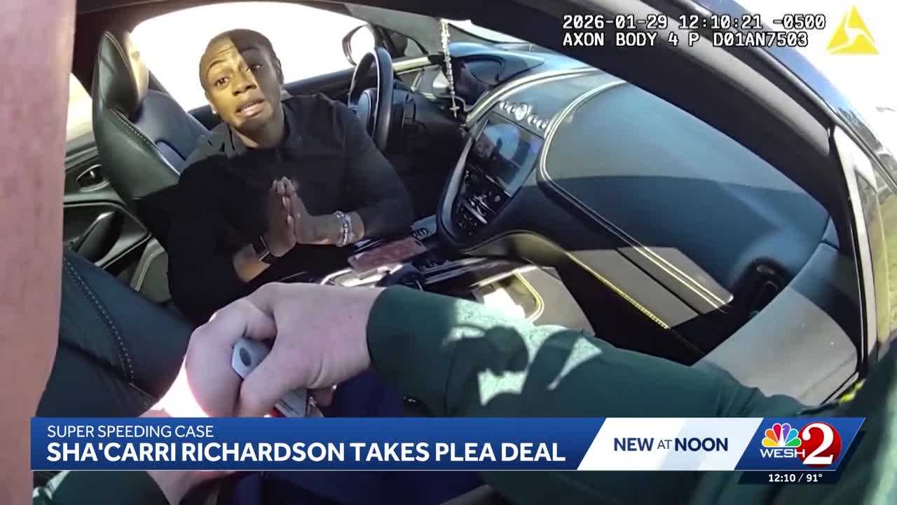 Olympic track star Sha'Carri Richardson takes plea deal in Florida super-speeder case — WESH 2 Local Orlando, Altamonte Springs Community news